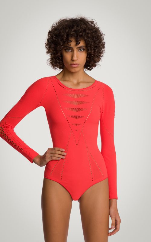Sporty Lacing Net Body