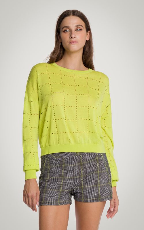 Summer Knit Top Long Sleeves